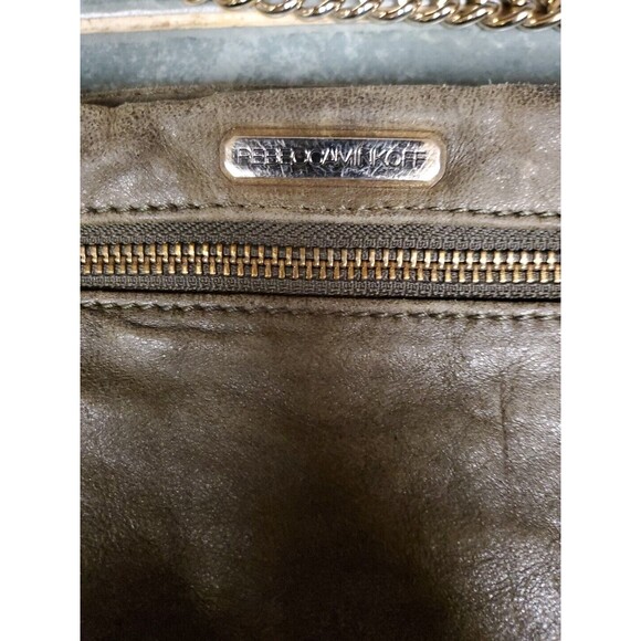 Rebecca Minkoff Crossbody Brown Bag Purse 3 Gold Zippers Detachable Chain Strap - Picture 3 of 8